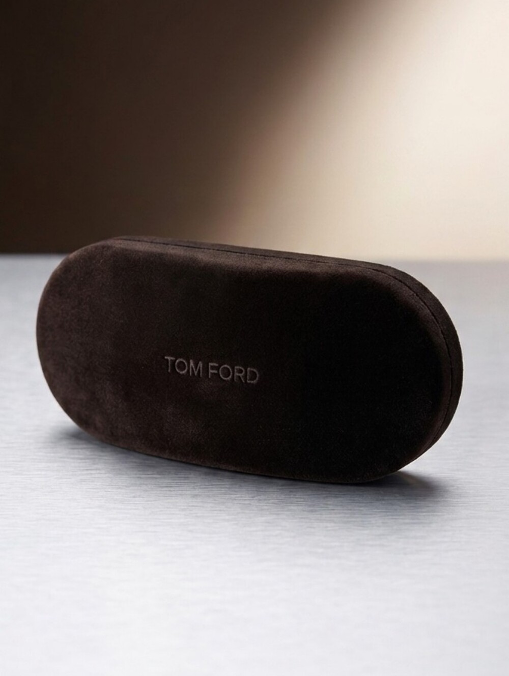 TOM FORD sunglasses glasses case soft velour velvet finish brown black